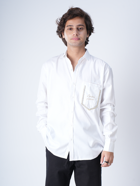 Braid Shirt: Timeless Aari Embroidery for Men by DenZari